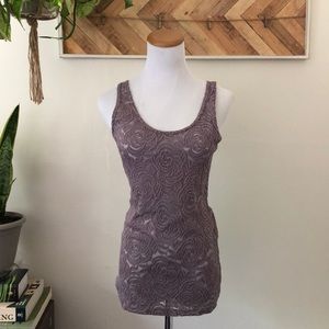 Embroidered Lace Tank